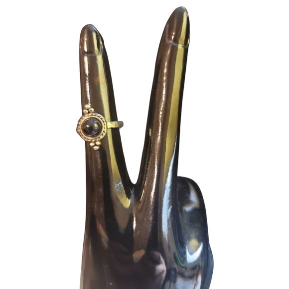 925 Sterling Silver and Black Onyx Ring - Picture 2 of 4